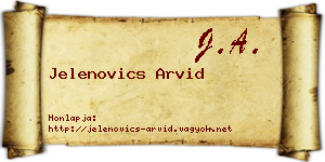 Jelenovics Arvid névjegykártya